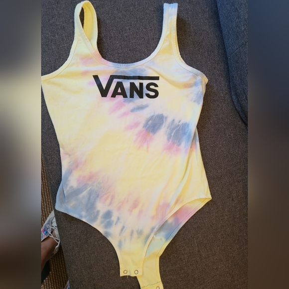 Vans Tops - Vans Yellow and Pink Bodysuit One Piece
